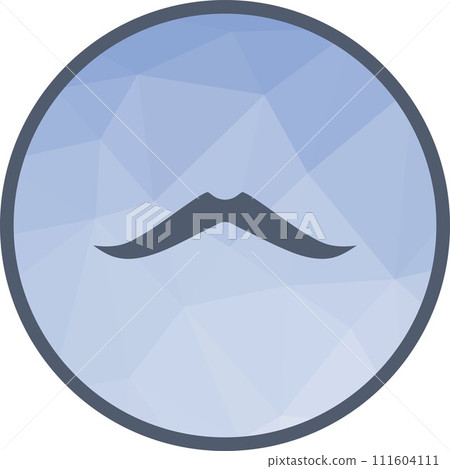 Moustache icon vector image. 111604111