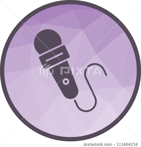 Mic with wire icon vector image. Mic with wire icon vector image. 111604258