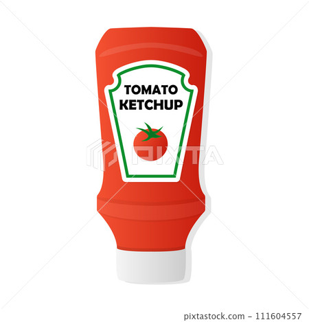 Tomato Ketchup bottle cartoon illustration Tomato Ketchup bottle cartoon illustration 111604557