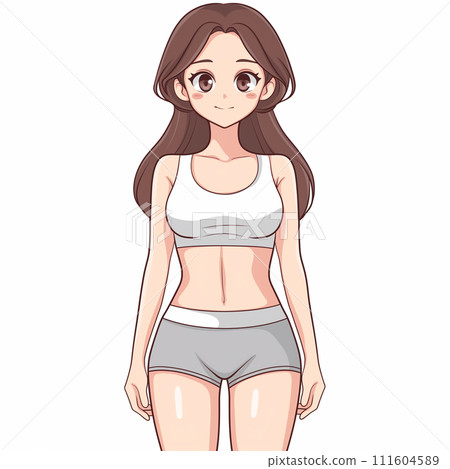 Women who succeeded in dieting - small waist 111604589