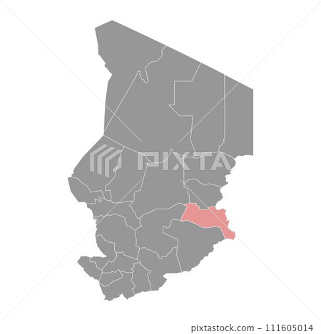 Sila Region map, administrative division of Chad. Vector illustration. Sila Region map, administrative division of Chad. Vector illustration. 111605014