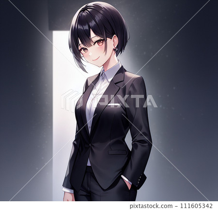 Illustration of a woman in a suit 111605342