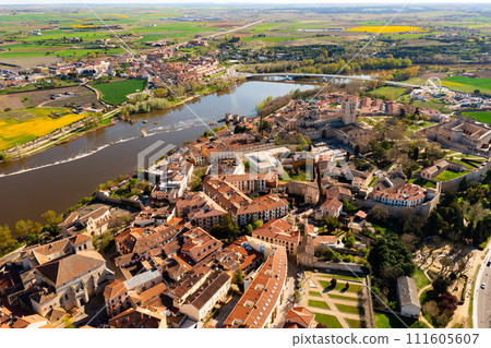 Bird's eye view of Zamora, Spain Bird's eye view of Zamora, Spain 111605607
