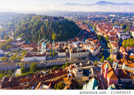 Historical center of Ljubljana with Castle Hill 111605633