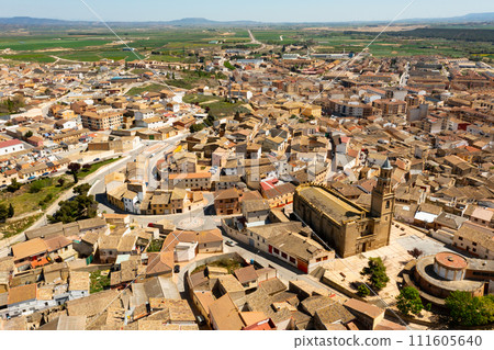 Aerial view on the city Ejea de los Caballeros, Spain Aerial view on the city Ejea de los Caballeros, Spain 111605640