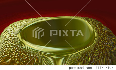 Melted drop of gold.The illustration shows the moment of melting of a noble metal. Melted drop of gold.The illustration shows the moment of melting of a noble metal. 111606197