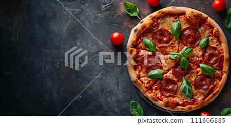 AI-generated content. Pizza banner background  111606885