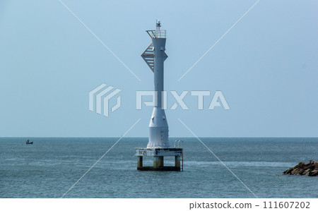 White Lighthouse on the sea 111607202