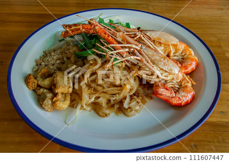 Thai style noodles.(Pad thai) Thai style noodles.(Pad thai) 111607447