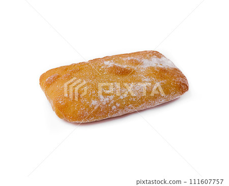 Fresh ciabatta bread on a white background Fresh ciabatta bread on a white background 111607757