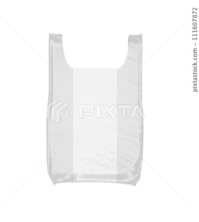 white plastic bag isolated on white 111607872