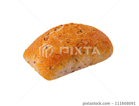 Fresh ciabatta bread on a white background 111608091