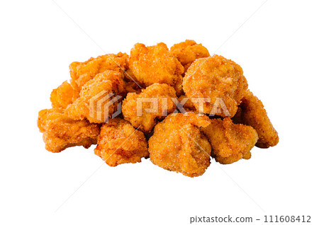 Southern Fried Okra isolated on white Southern Fried Okra isolated on white 111608412
