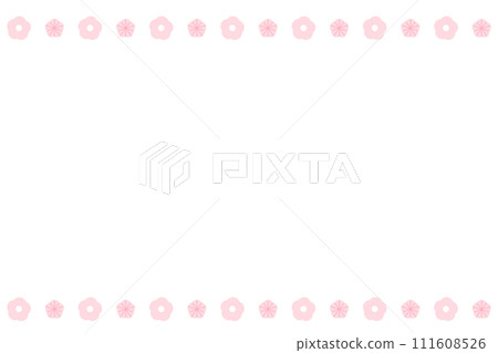 Simple frame of pink flowers Simple frame of pink flowers 111608526