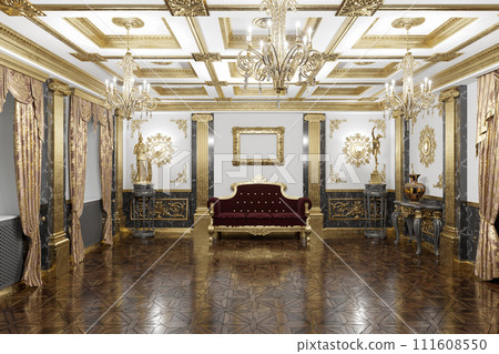 3d rendering of the hall in classical style 111608550