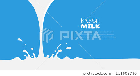 Pouring milk with splash background vector illustration Pouring milk with splash background vector illustration 111608786