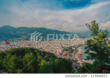 Alanya city, Turkey, view from red tower 111608811