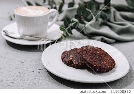Oatmeal Cookies and cup of coffee Oatmeal Cookies and cup of coffee 111608850