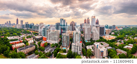 Atlanta, Georgia, USA Over Piedmont Park 111609401