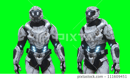 Military futuristic cyborg, robot. 3d rendering. Military futuristic cyborg, robot. 3d rendering. 111609451