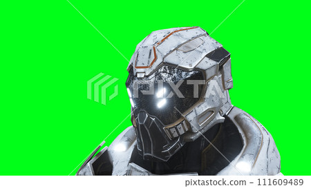 Military futuristic cyborg, robot. 3d rendering. 111609489