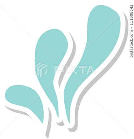 Cute cartoon seaweed sticker design Cute cartoon seaweed sticker design 111609542