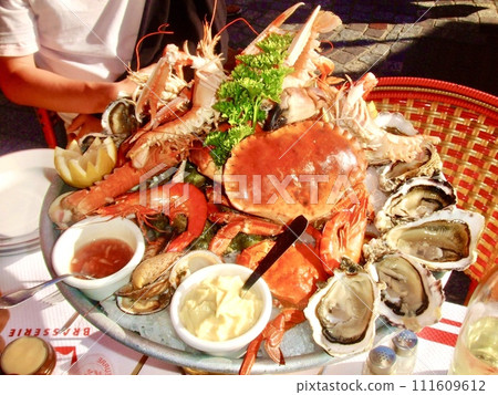 Assorted seafood from Normandy, France Assorted seafood from Normandy, France 111609612