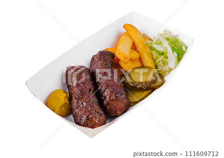 Traditional Turkish food isolated on white 111609712