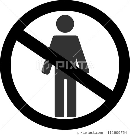 No entry pictogram Keep out 111609764