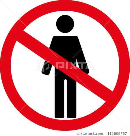 No entry pictogram Keep out No entry pictogram Keep out 111609767