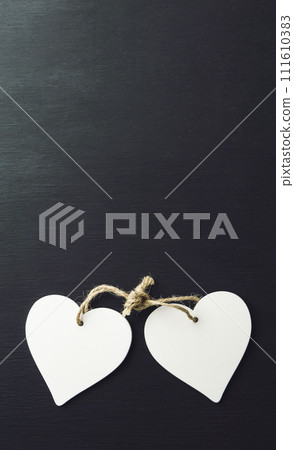 Happy valentines day , valentines day card,top view concept. Hearts on a dark background. Copyspace Happy valentines day , valentines day card,top view concept. Hearts on a dark background. Copyspace 111610383
