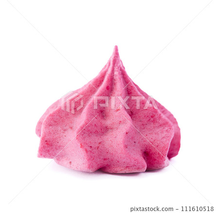 meringue cake isolated on white background meringue cake isolated on white background 111610518