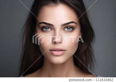 Stylish Woman's Heel on Pink Background 111610862