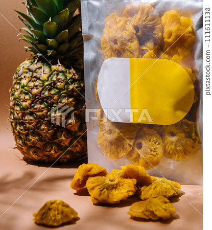 Pineapple fruit and dry pineapple in pack 111611138