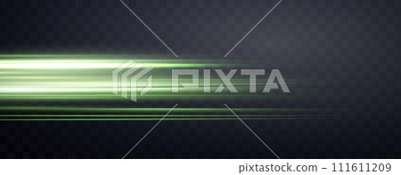 Speed rays, velocity light neon flow, zoom in motion effect, green glow speed lines, colorful light trails, stripes. Abstract background, vector illustration. Speed rays, velocity light neon flow, zoom in motion effect, green glow speed lines, colorful light trails, stripes. Abstract background, vector illustration. 111611209