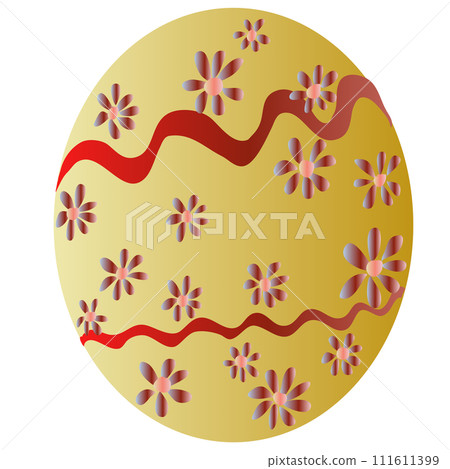 easter egg with floral ornament 111611399