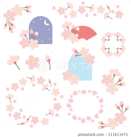 cute cherry blossom frame set 111611471