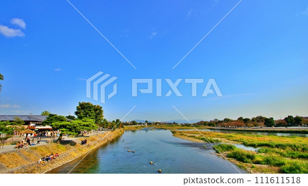 Kyoto City Arashiyama Oi River scenery Kyoto City Arashiyama Oi River scenery 111611518