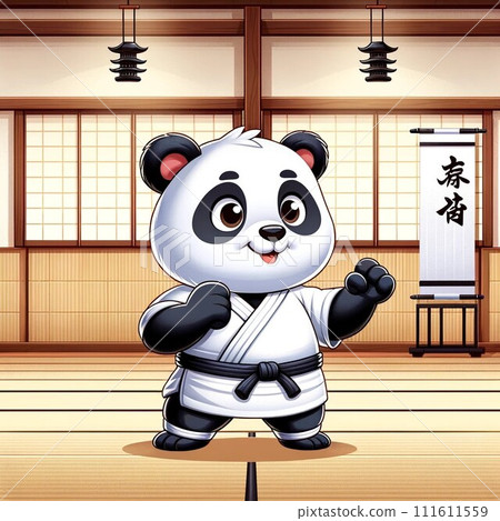 Panda character karate 111611559