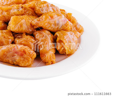 Cabbage rolls stuffed with meat, rice and vegetables Cabbage rolls stuffed with meat, rice and vegetables 111611663