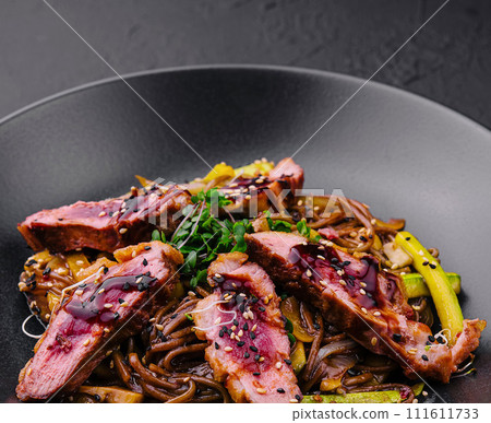 Buckwheat Soba with Duck and Vegetables Buckwheat Soba with Duck and Vegetables 111611733