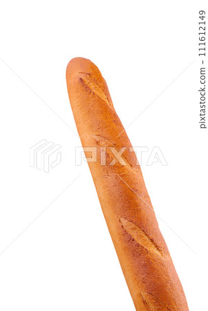 Crusty french baguette isolated on the white background Crusty french baguette isolated on the white background 111612149