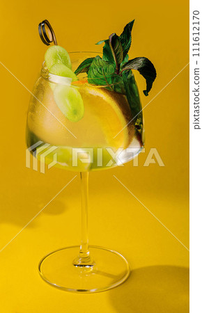 Fresh cold cocktails in a beautiful glasses Fresh cold cocktails in a beautiful glasses 111612170