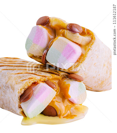 children's shawarma with marshmallow with caramel children's shawarma with marshmallow with caramel 111612187