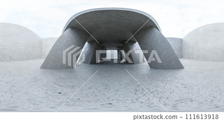 Concrete Structure With Walkway and sky 360 panorama vr environment map Concrete Structure With Walkway and sky 360 panorama vr environment map 111613918