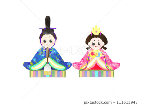 Hinamatsuri Hina 娃娃水彩插圖 Hinamatsuri Hina 娃娃水彩插圖 111613945