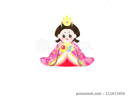 Hinamatsuri Hina 娃娃水彩插圖 Hinamatsuri Hina 娃娃水彩插圖 111613950
