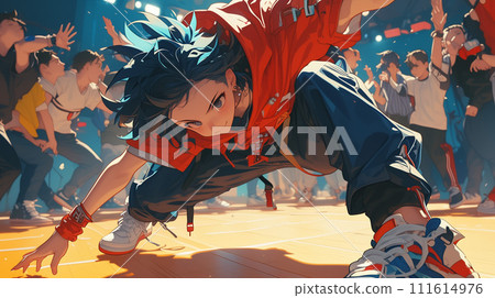 Boy doing breakdance Breaking dance 111614976