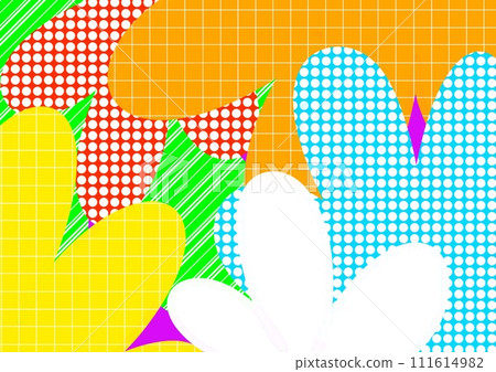 Colorful dot flower-shaped background 111614982