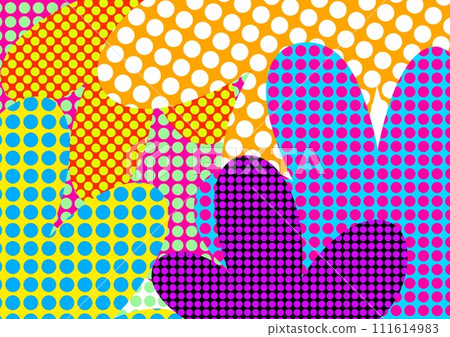 Colorful dot flower-shaped background Colorful dot flower-shaped background 111614983